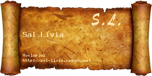 Sal Lívia névjegykártya
